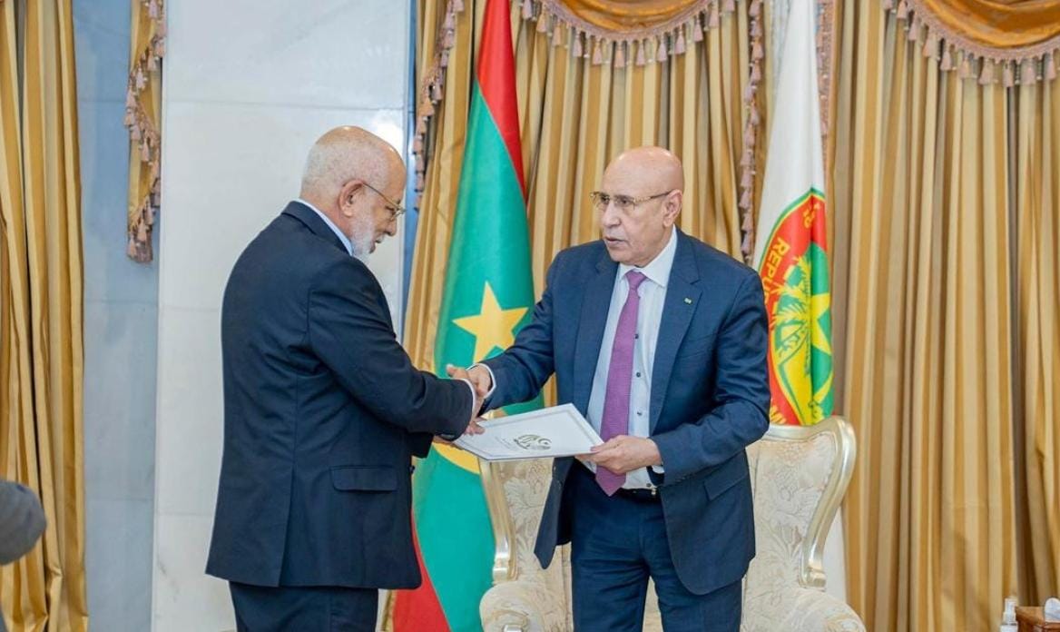 رئيس المجلس الوطني يستقبل من طرف الرئيس الموريتاني بصفته مبعوثا خاصا للرئيس إبراهيم غالي
